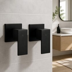Reliable Brass Shower Taps in Matte Black for Everyday Use