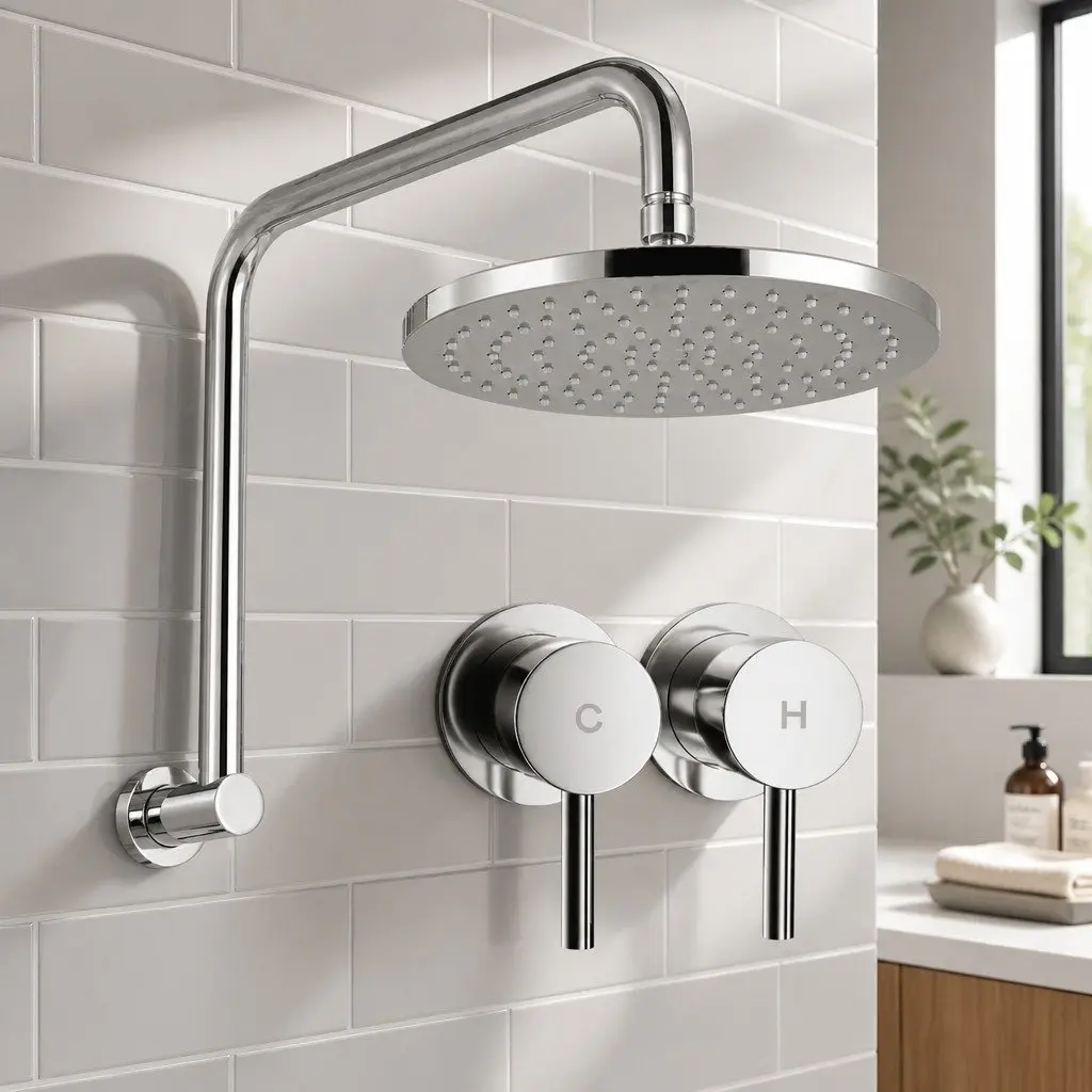 9 Inch Overhead Rain Shower Head with Handheld Option