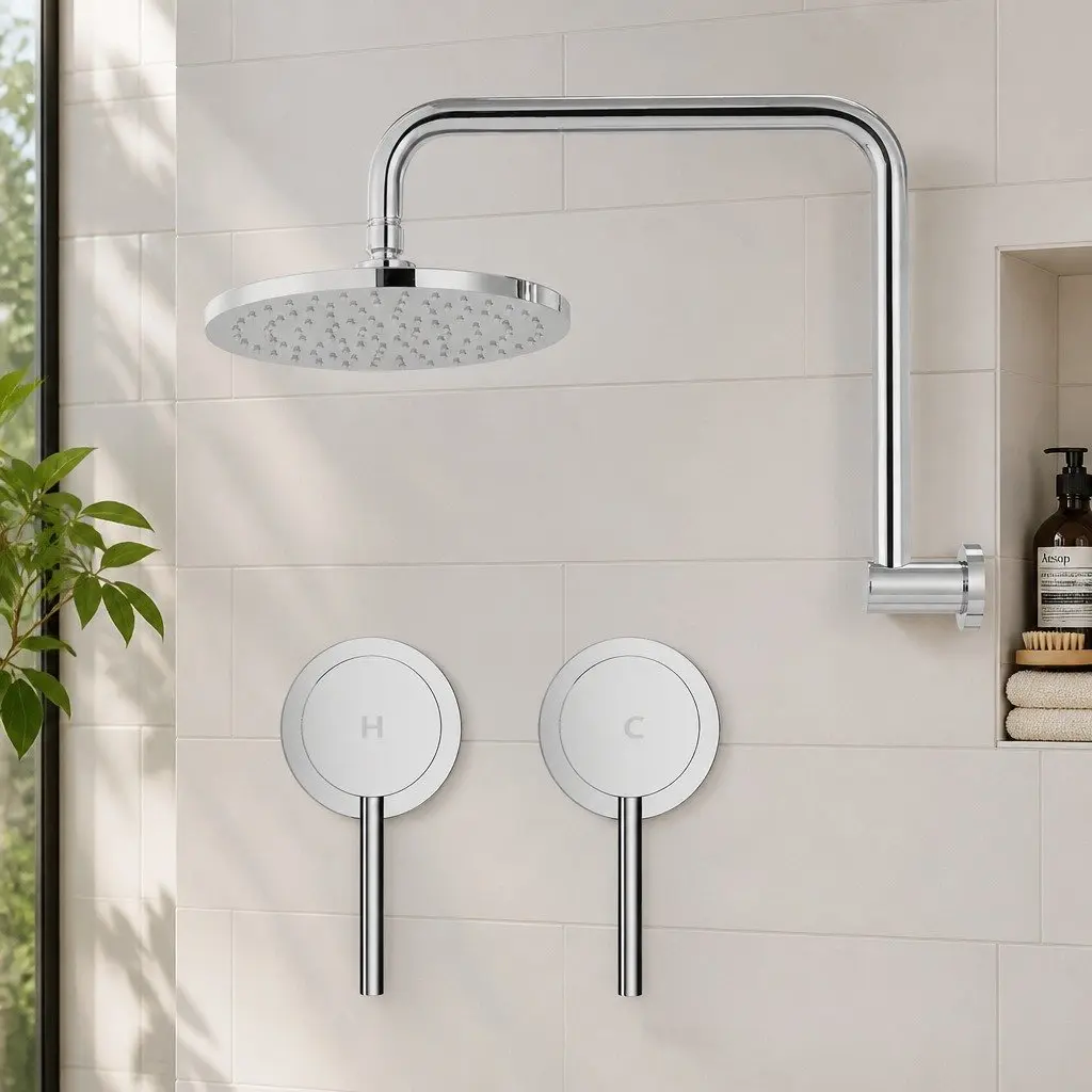 9 Inch Overhead Rain Shower Head with Handheld Option