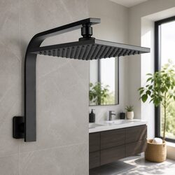 Enjoy Practicality with This Matte Black Rain Shower Head