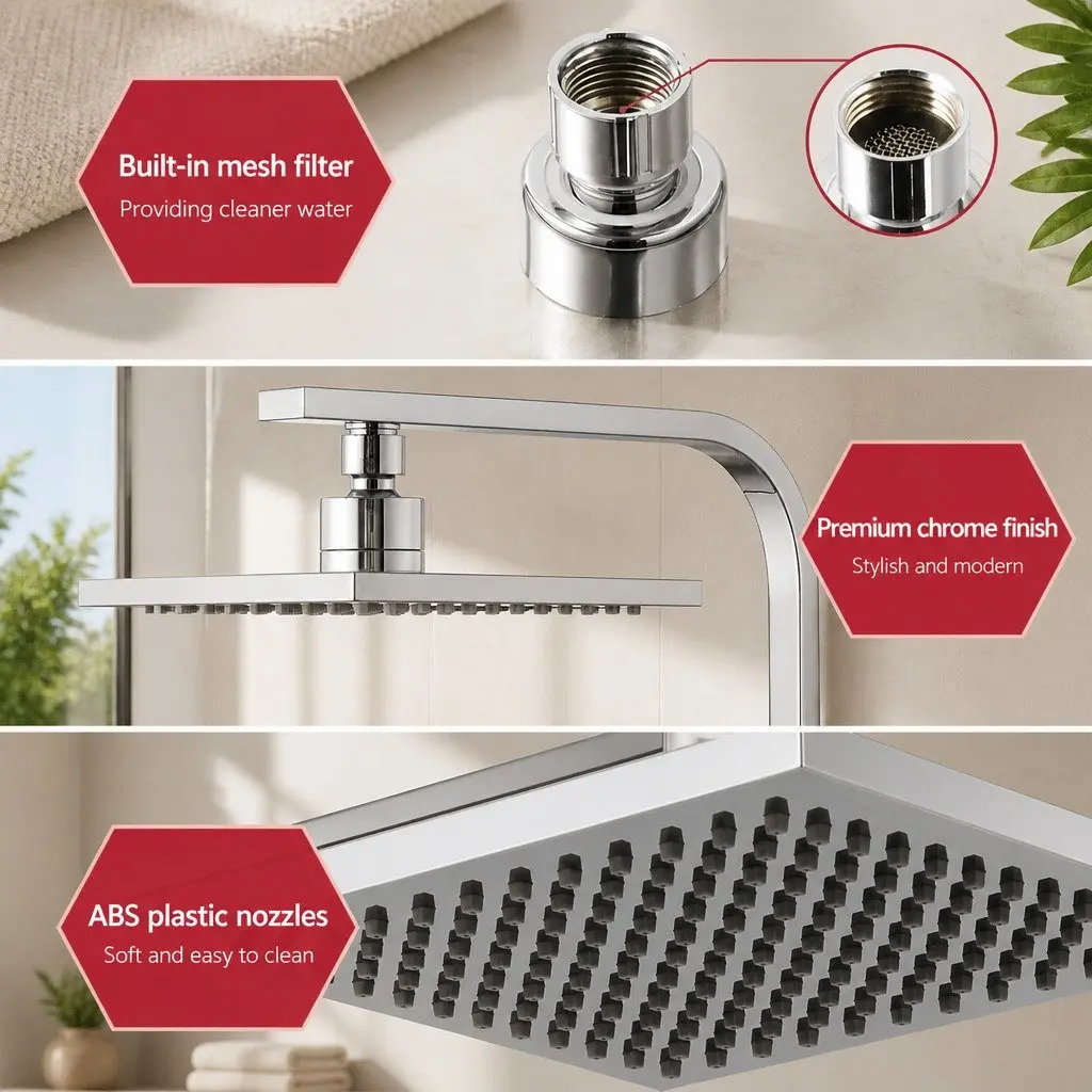 8 Inch Chrome Rain Shower Head
