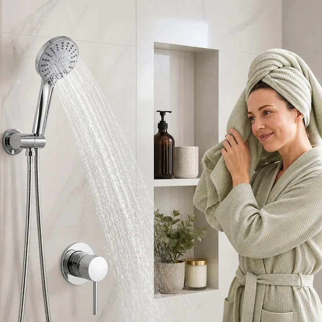 4.5" Chrome Handheld Shower Head for Comfort
