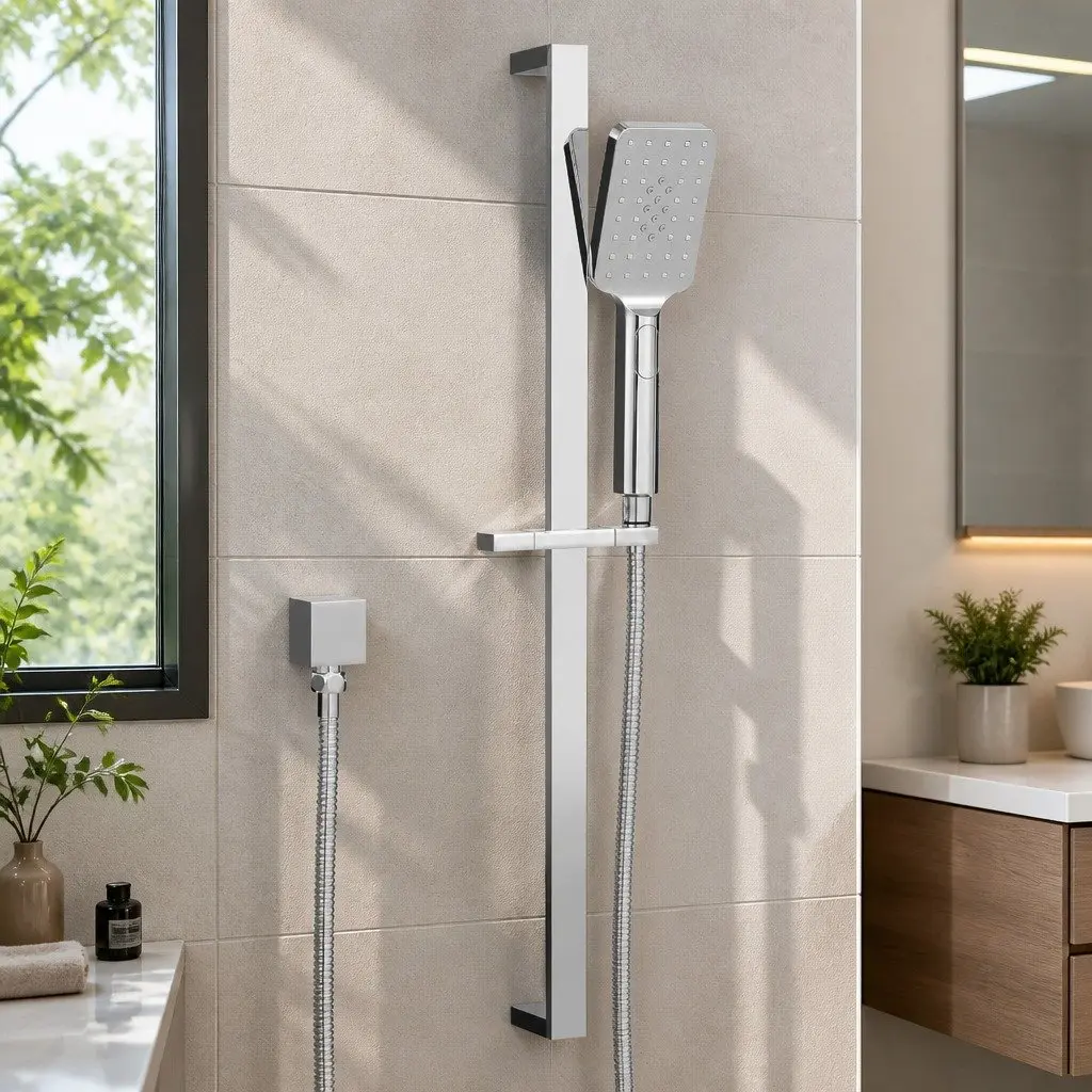 Handheld Shower Head 3.1 inch High Pressure Silver Spray Showerhead Adjustable