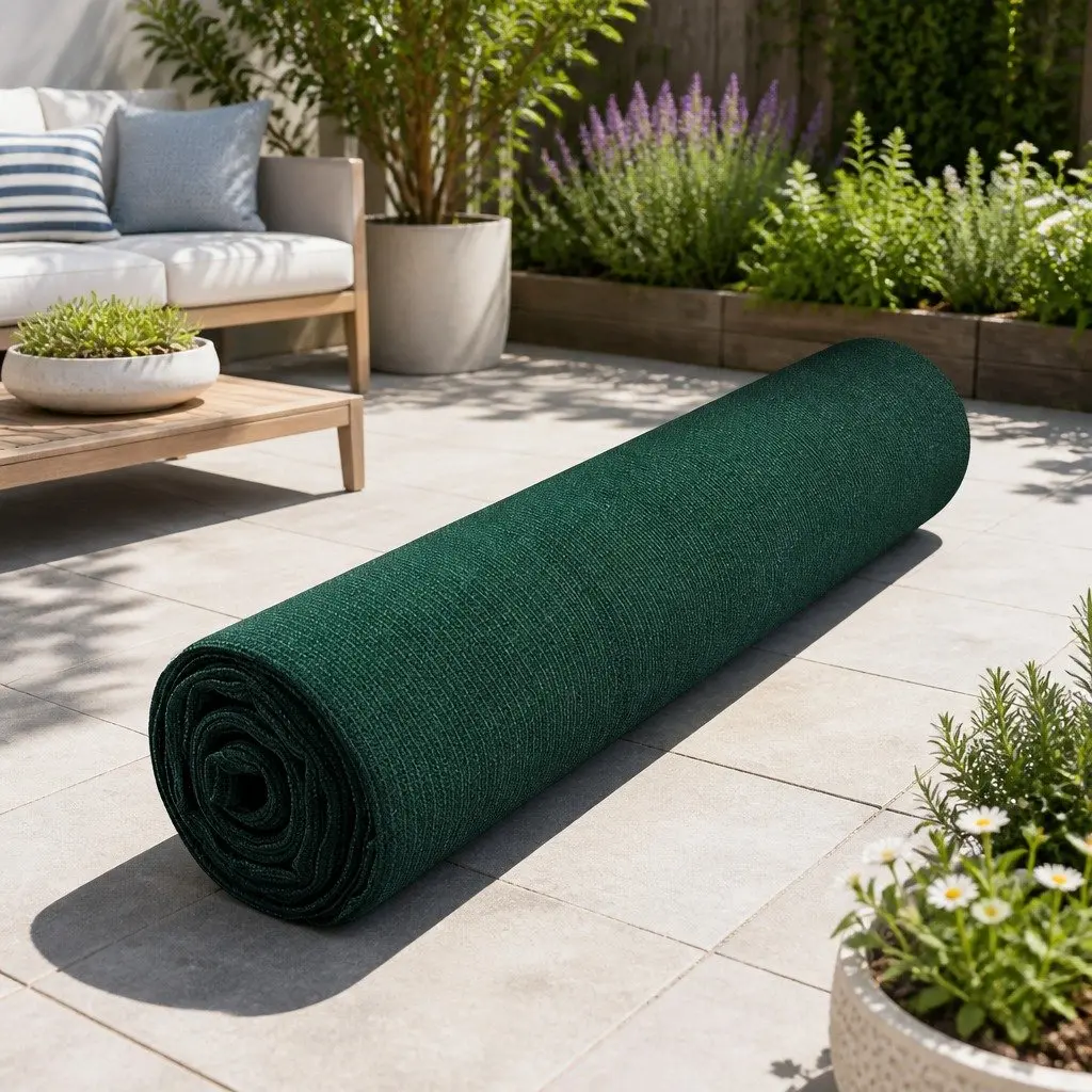 Shade Cloth 50% Sun Block 3.66m x 10m Green UV-Stabilised Garden Greenhouse Mesh