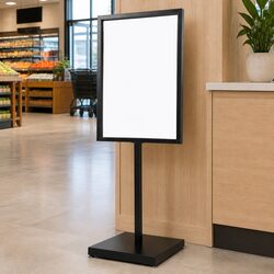 Reliable Double-Sided Sign Holder with Stability Features