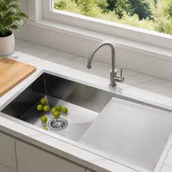 Dependable Stainless Steel Kitchen Sink 96x45cm for Great Value