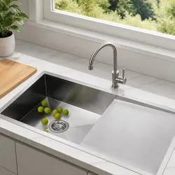 Dependable Stainless Steel Kitchen Sink 96x45cm for Great Value