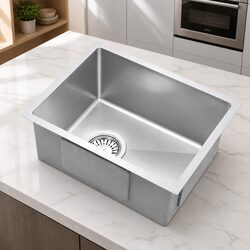 Stainless Steel Kitchen Sink 44x34cm Single Bowl Nano Basin Drop-in Undermount