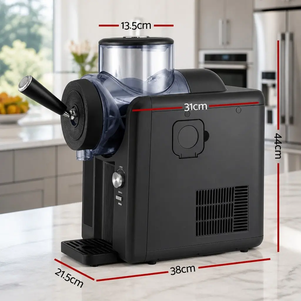 Slushie Machine Ice Cream Maker 2L Black for Frozen Smoothies Milkshakes