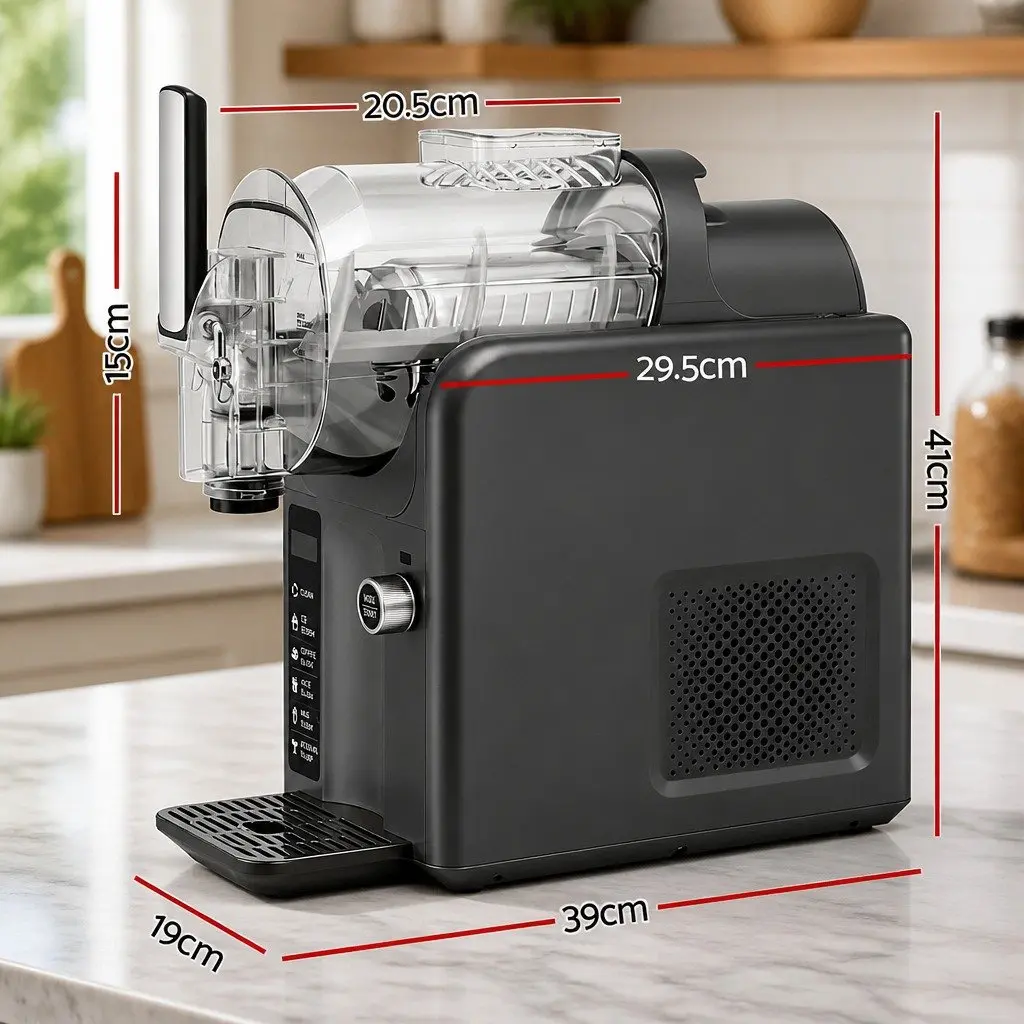 Ice Cream Maker Slushie Machine 2L Grey Soft Serve Home Appliance for Frozen Drinks