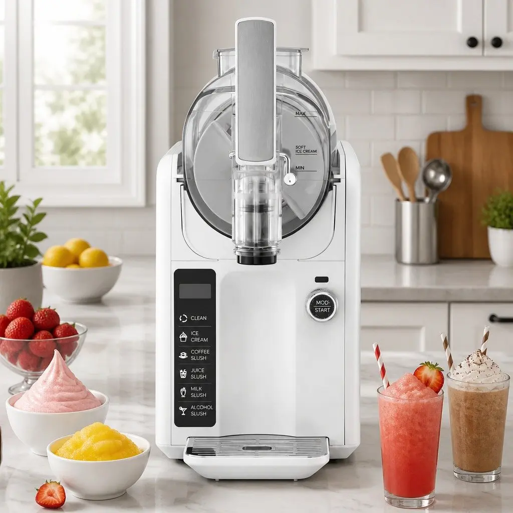 5in1 Slushie Machine Ice Cream Maker 2L White Frozen Dessert Maker