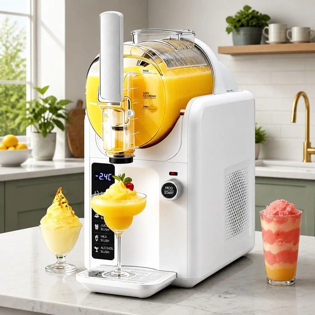 5in1 Slushie Machine Ice Cream Maker 2L White Frozen Dessert Maker