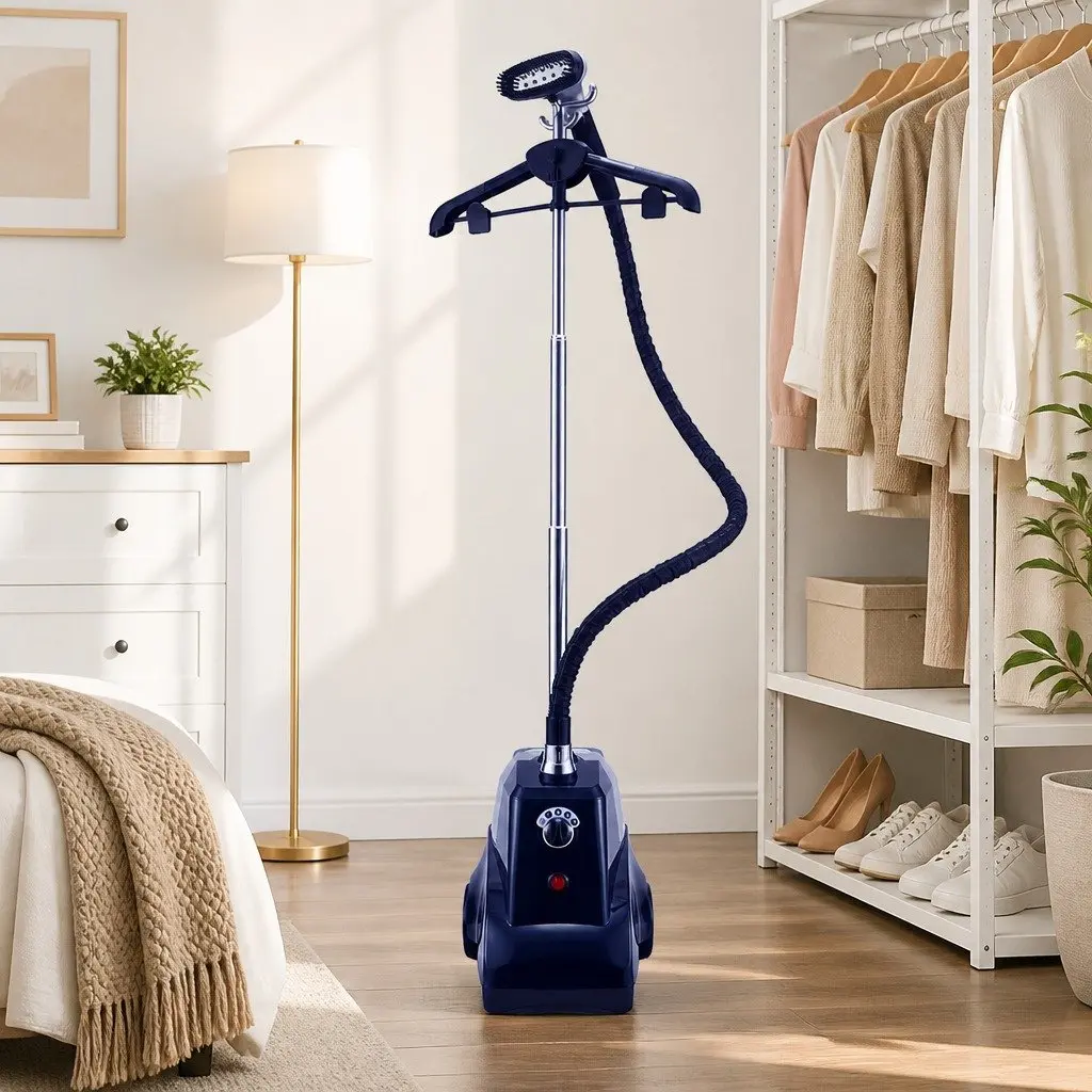 Garment Steamer Upright 2200W 3.3L Tank 4 Steam Levels Adjustable Telescopic