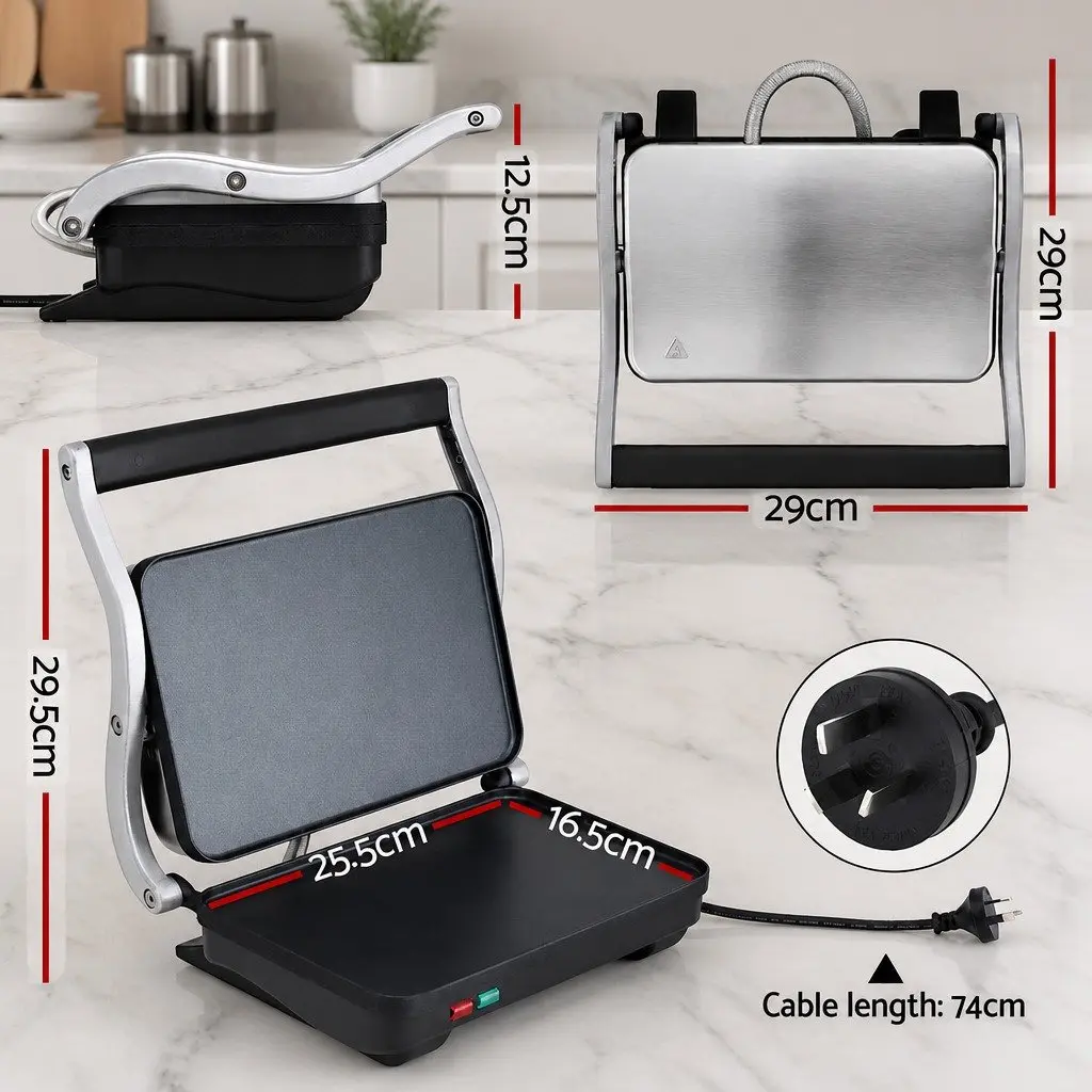 3 in 1 Sandwich Maker Fry Pan Steak Press Grill 1000W Black