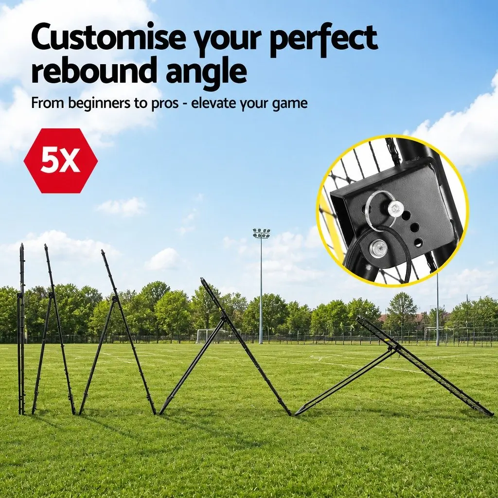 7ft Adjustable Rebounder Net Multi-Sport Training Football Baseball Volleyball Black