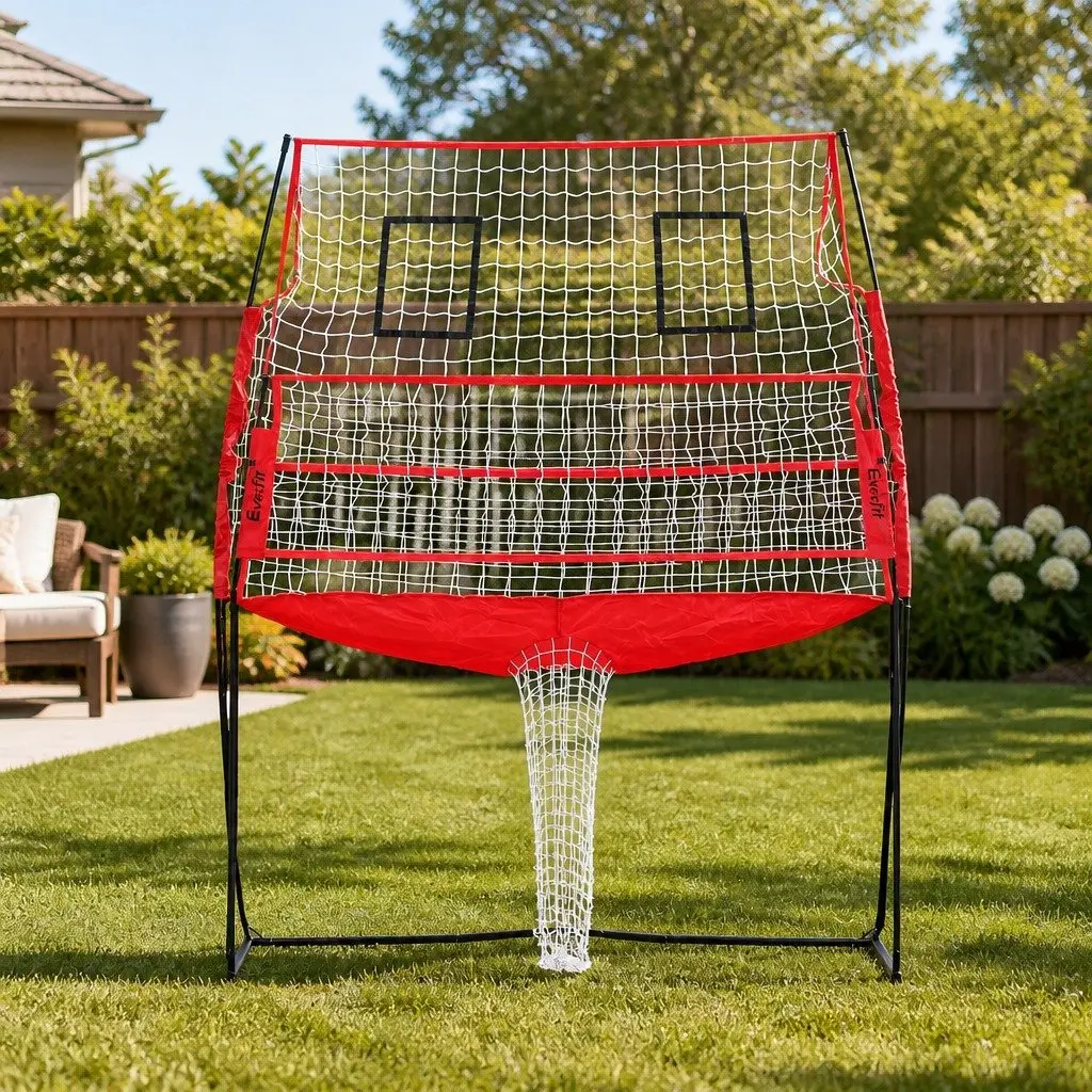 Volleyball Net Training Equipment Adjustable Height Portable Red 244 x 107 x 335 cm