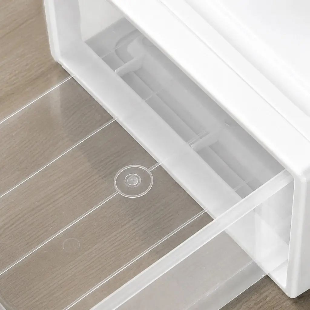 Storage Drawers Large Stackable Containers 3PK Transparent Home Organiser Bedroom Bathroom