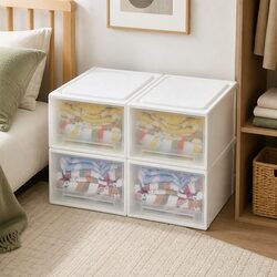 Reliable Storage Drawer Set - 4 Stackable Organisers