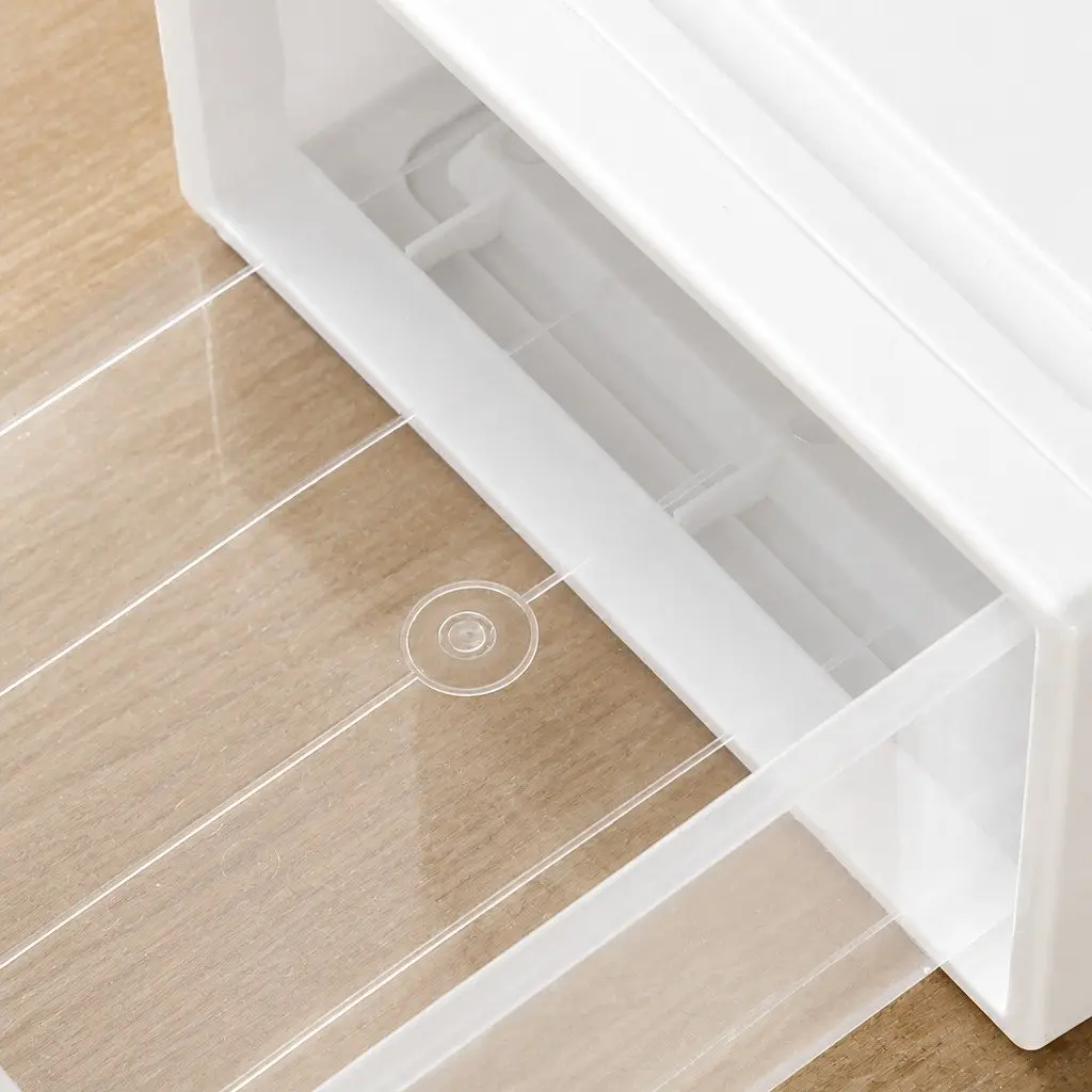 Storage Drawers Stackable Organiser 4 Pack Large Capacity White