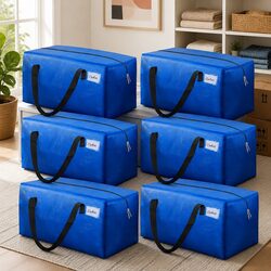 6 Pack Moving Storage Bags Heavy Duty Waterproof Carry Backpack Organiser
