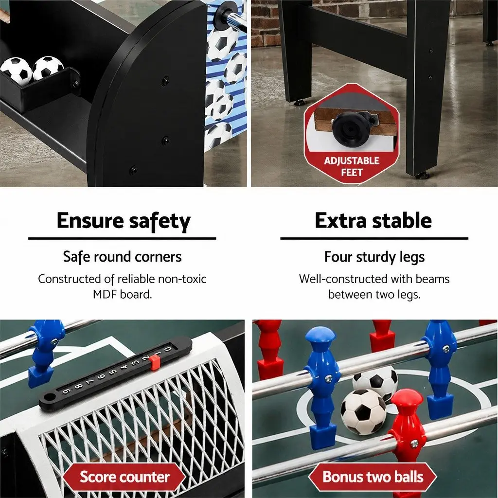 Foosball Soccer Table Home Family Game 4FT Black