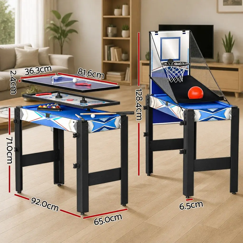 5-In-1 Game Table Pool Tennis Air Hockey Basketball Archery Entertainment Family
