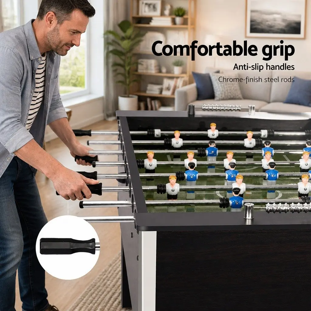 5FT Soccer Table Foosball Game Family Entertainment Black