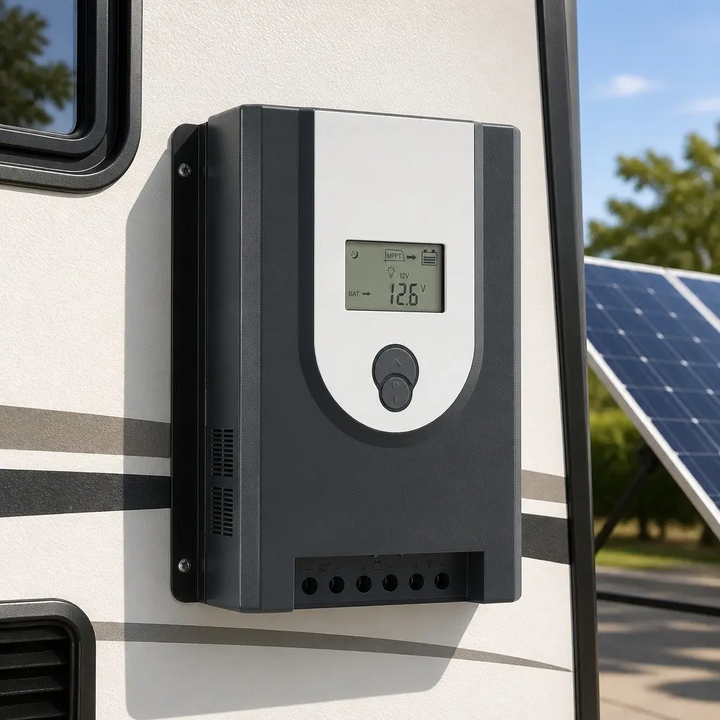MPPT Solar Charge Controller 50A Bluetooth 12V 24V Grey