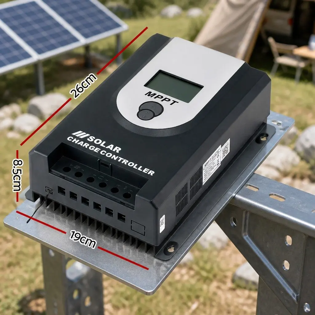 MPPT Solar Charge Controller 50A Bluetooth 12V 24V Grey