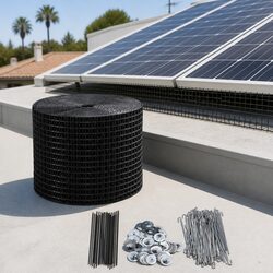 Solar Panel Bird Guard Mesh Critter Roll 20cm x 30M Protective Barrier Kit Black