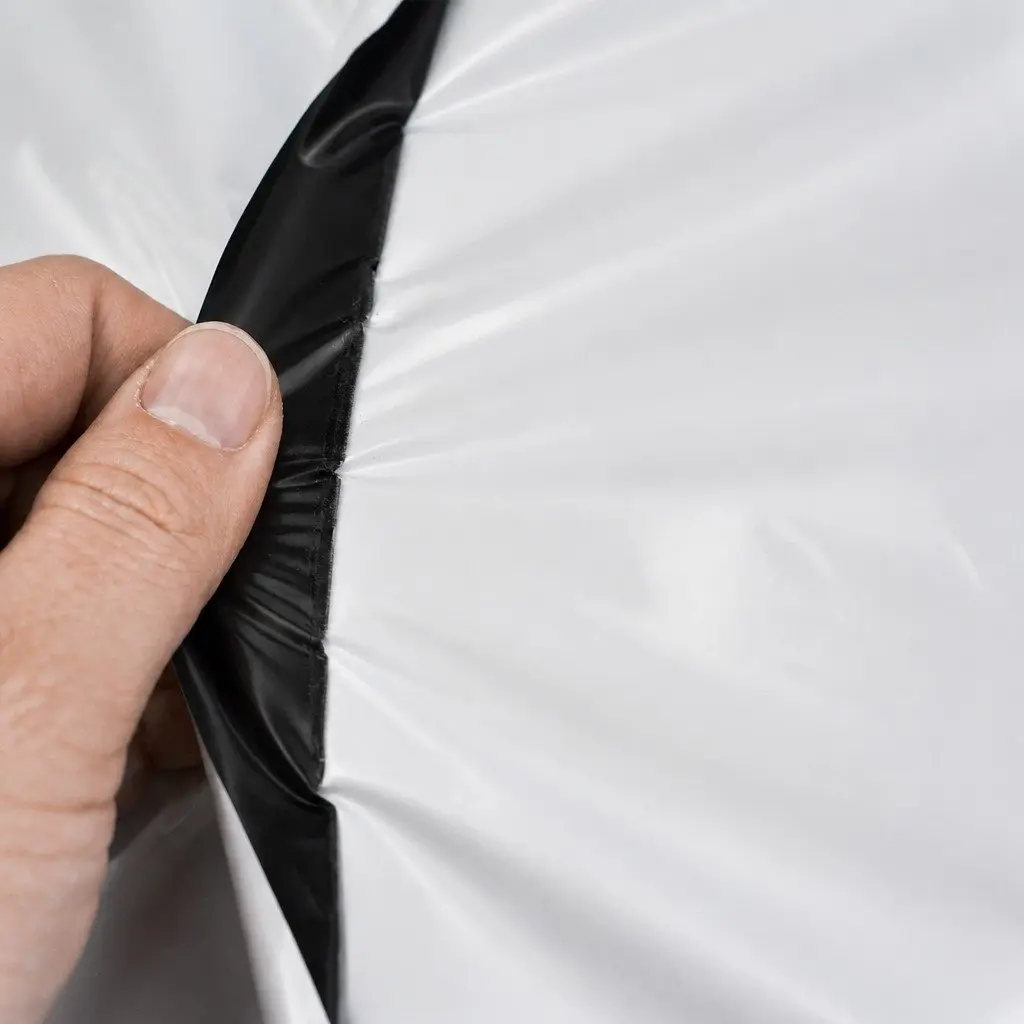 Poly Post Mailer Self Sealing Bags Puncture Tear Resistant 60x65cm White Black