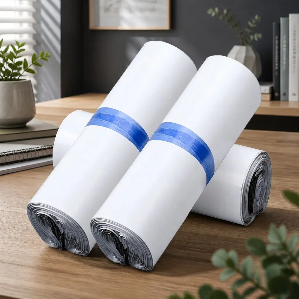 Poly Post Mailer Self Sealing Bags Puncture Tear Resistant 60x65cm White Black