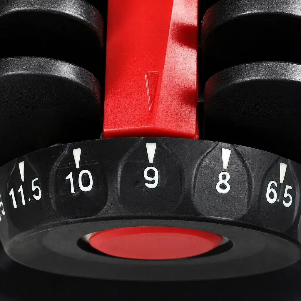 Adjustable Dumbbell Set 24kg Home Gym Training Strength Black