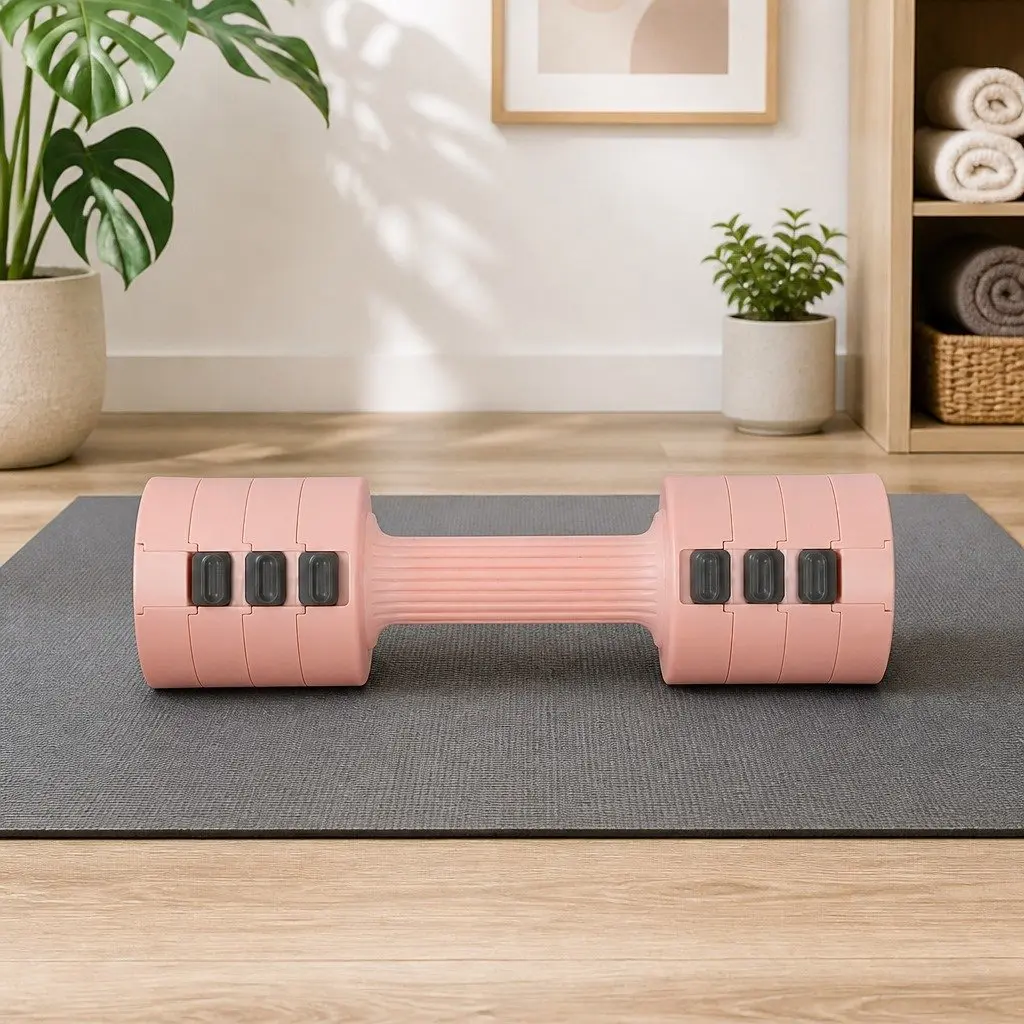 Adjustable Dumbbells Pair Home Gym Weight Training 1kg to 5kg Pink