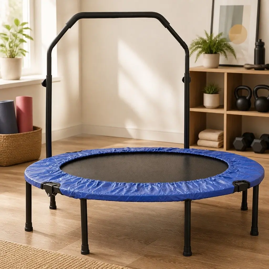 Foldable Mini Trampoline Fitness Rebounder 40 Inch Black
