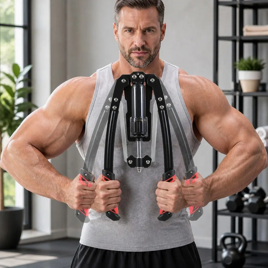 Hydraulic Power Twister Adjustable Arm Exerciser 10-200kg Resistance Chest