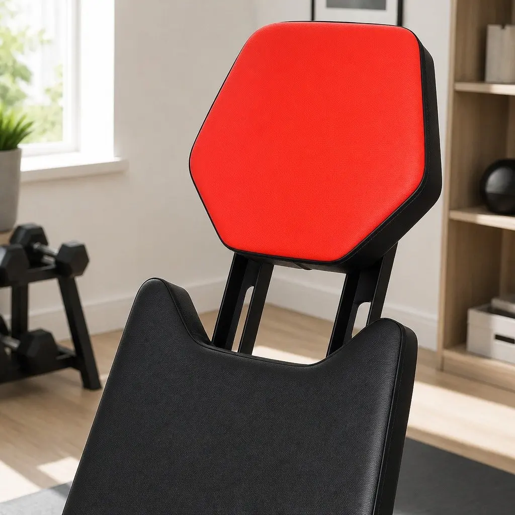 Adjustable Weight Bench Multi-Purpose Home Gym Workout Incline Decline Flat Black Red