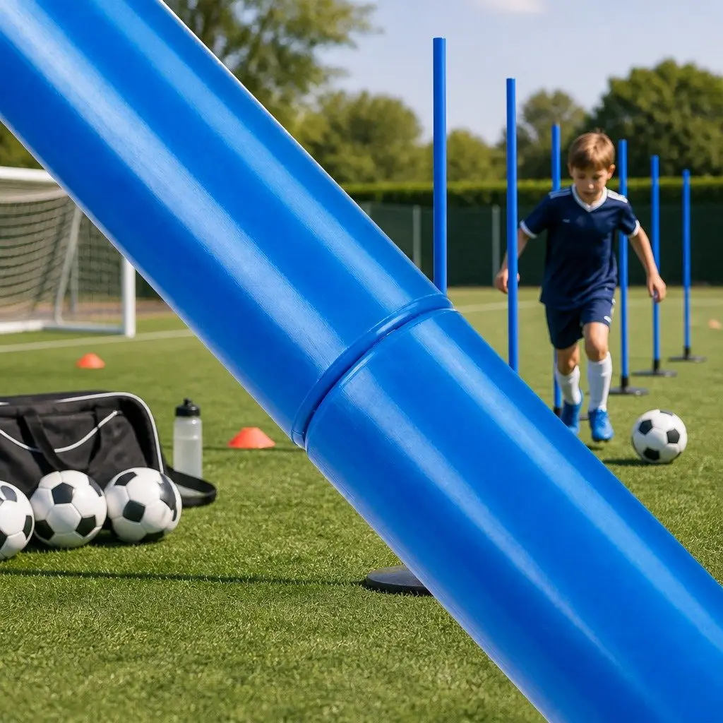 Agility Training Set Soccer Speed Coordination 6m Ladder 6 Poles 10 Cones 2.8m Jump Rope Blue and Black