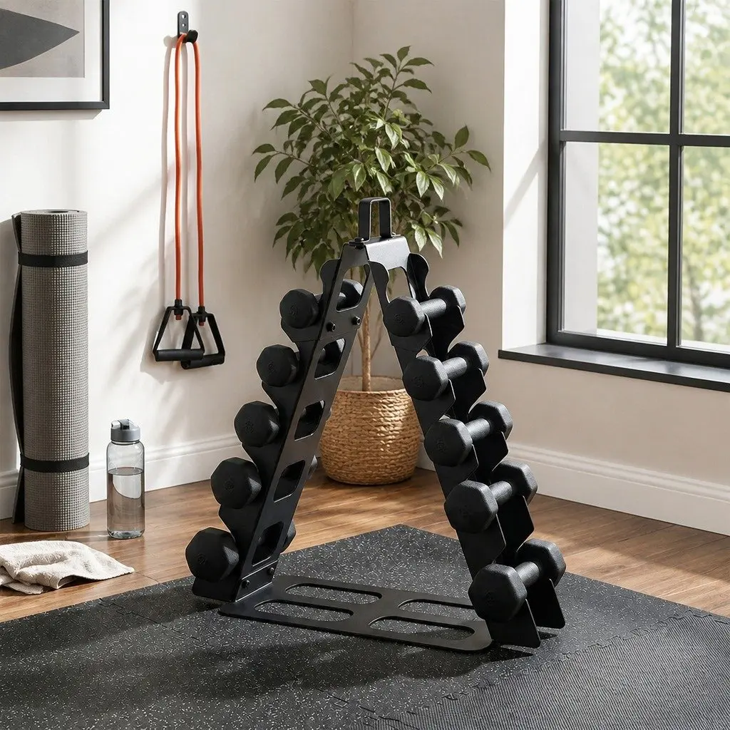 5 Pair Dumbbell Rack for Home Workouts