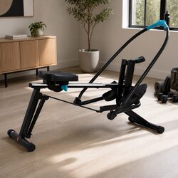 2-in-1 Rowing Machine Leg Press Home Gym Strength Training Full Body Workout