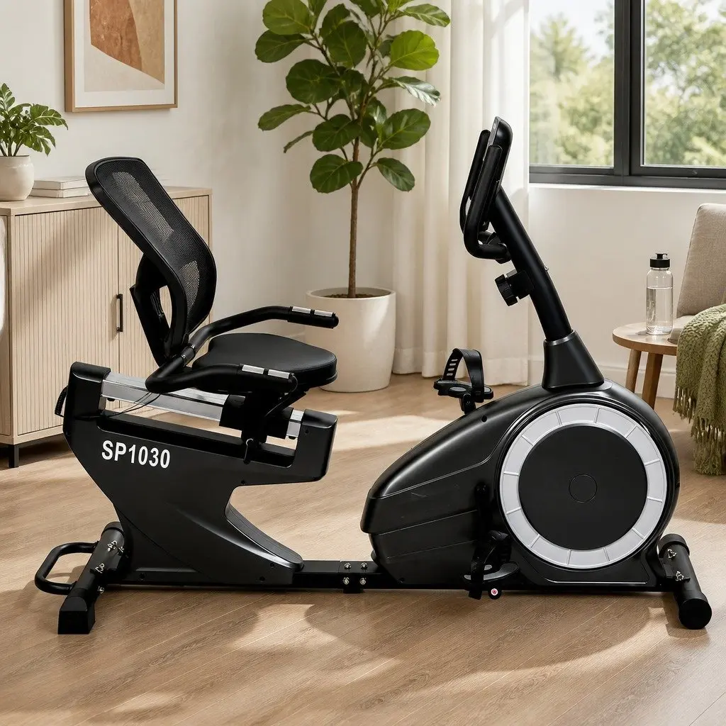 Recumbent Exercise Bike Low Impact Fitness Cardio Indoor Training Equipment Black or Grey