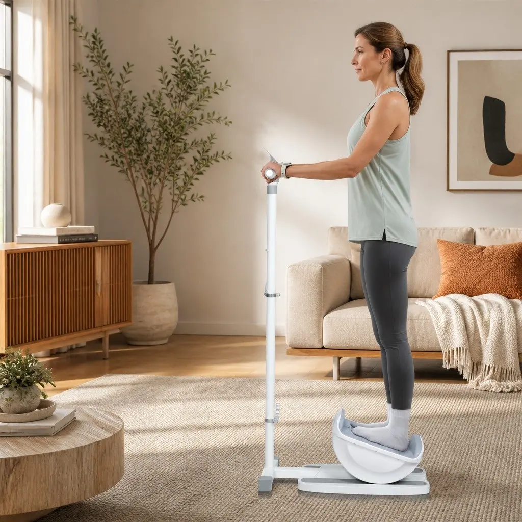 Adjustable Slant Board Leg Stretcher Home Fitness Exercise 55cm x 31cm White