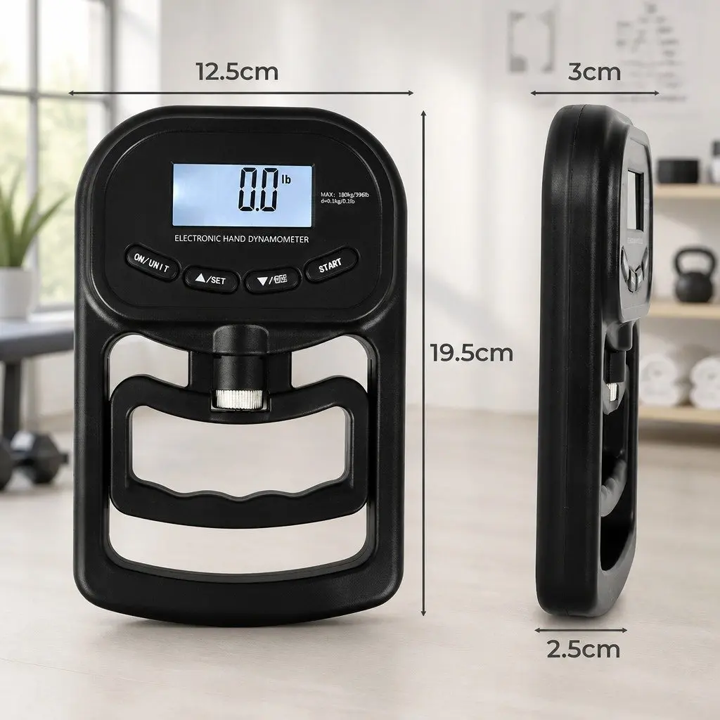 Electronic Hand Dynamometer Grip Strength Trainer Meter Digital LCD Display
