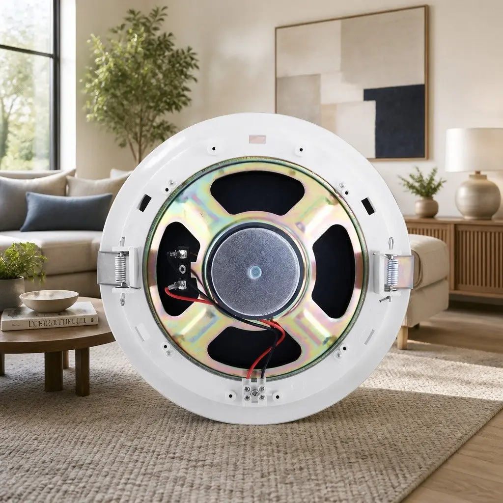 6 Inch Ceiling In-Wall Speakers Home Audio System White 4pcs Tweeter Stereo