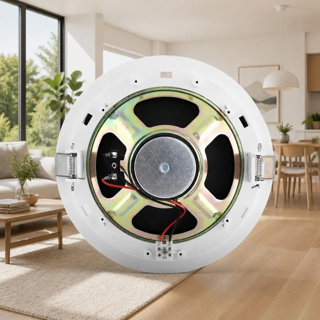 6 Inch Ceiling Speaker In Wall Home Audio Stereo Tweeter White 6 Pack Set