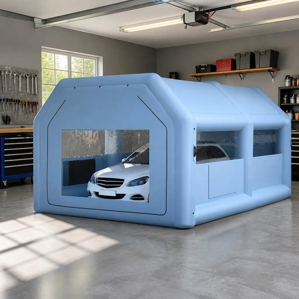 Inflatable Spray Paint Booth 6x4m Automotive Paint Jobs Blue