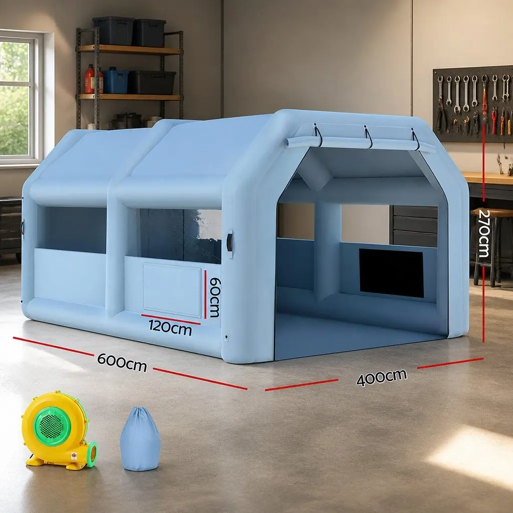 Inflatable Spray Paint Booth 6x4m Automotive Paint Jobs Blue