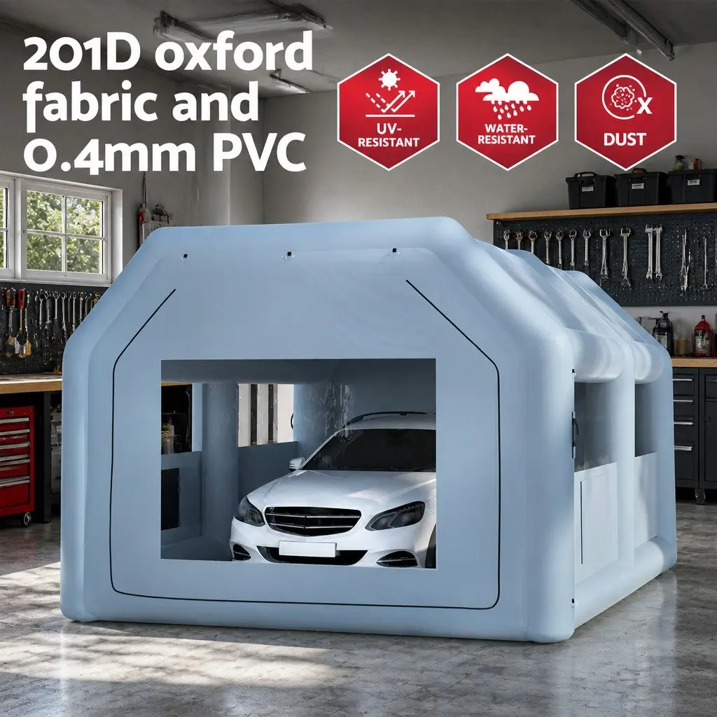 Inflatable Spray Paint Booth 6x4m Automotive Paint Jobs Blue