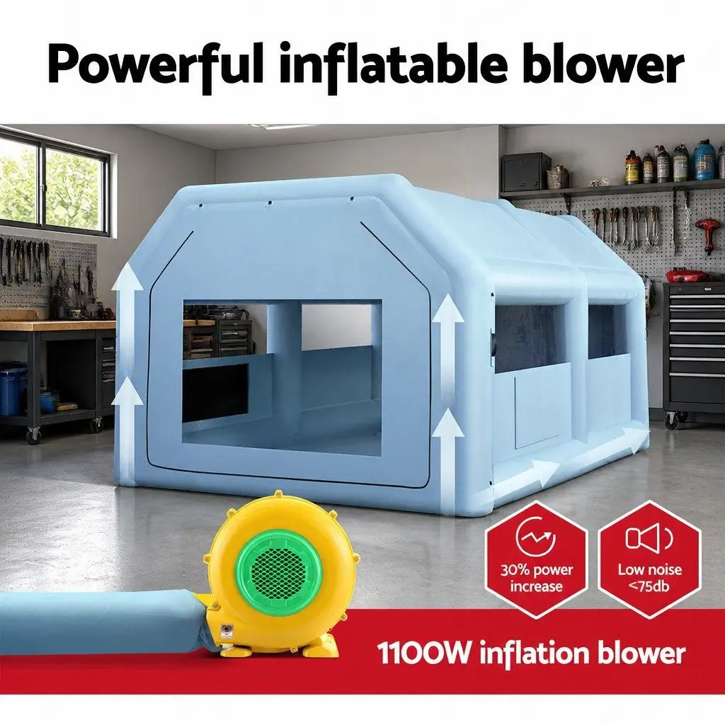 Inflatable Spray Paint Booth 6x4m Automotive Paint Jobs Blue