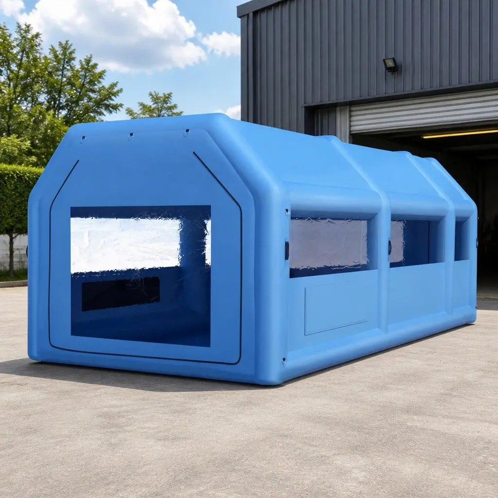 Inflatable Paint Booth Spray Tent 8.5x4.8m Navy Blue